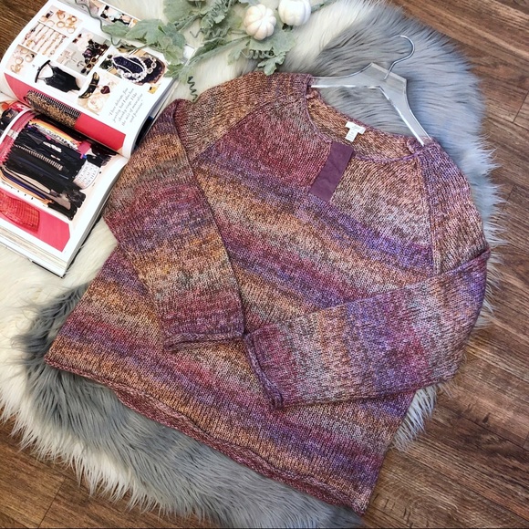 J. Jill Sweaters - J. Jill Gradient Wool Blend Rainbow Sweater Sz Xl